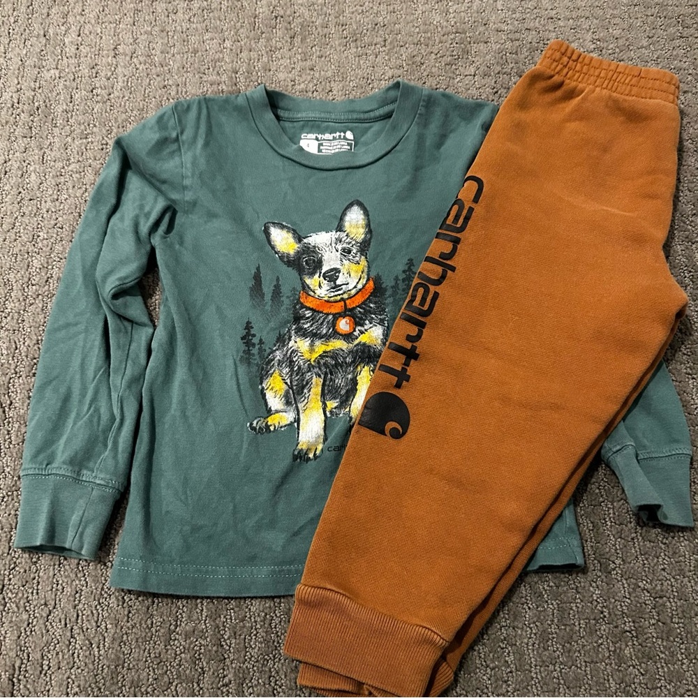 Carhartt Kids Set - Green and Tan